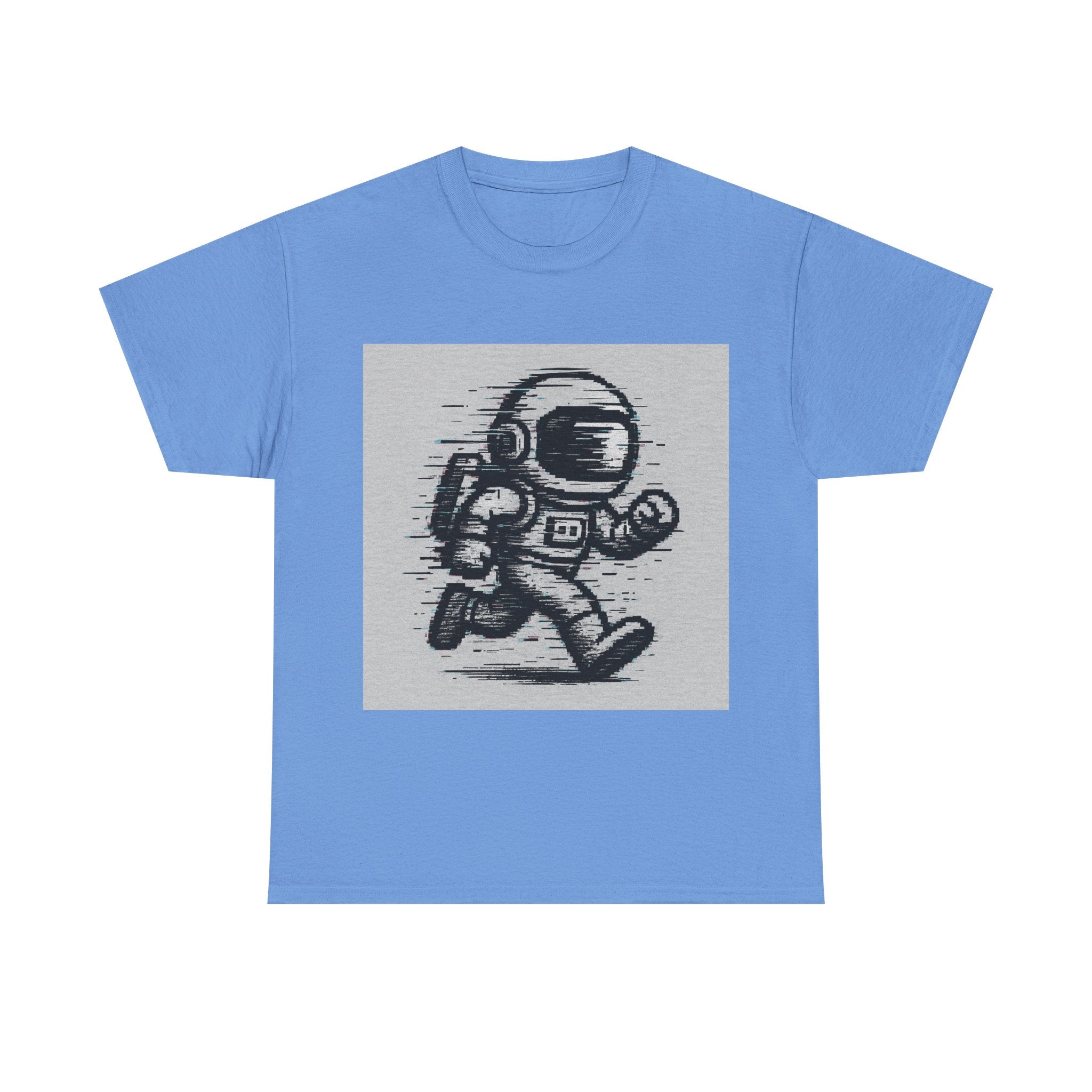 Pixel Glitch Portrait Heavy Tee