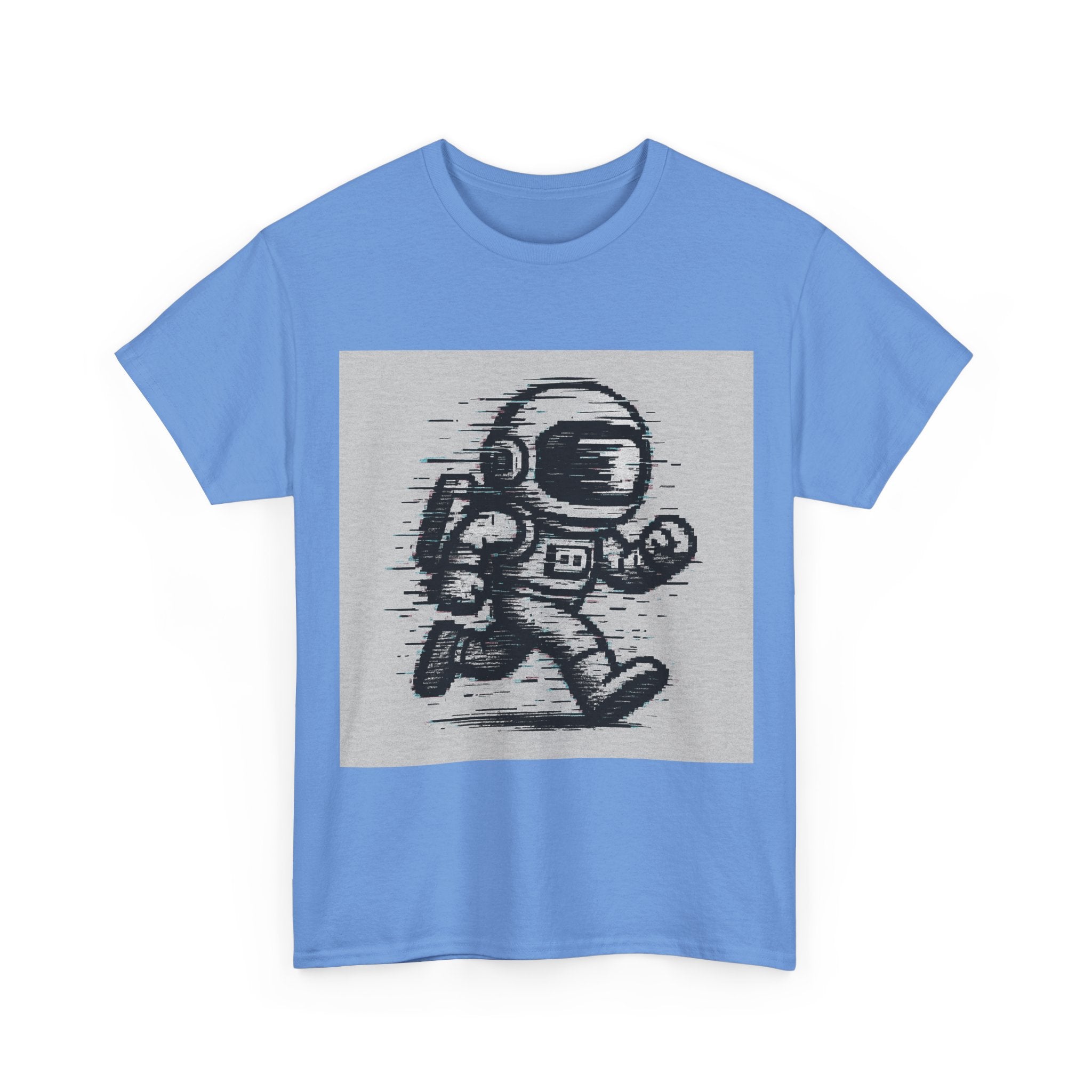 Pixel Glitch Portrait Heavy Tee