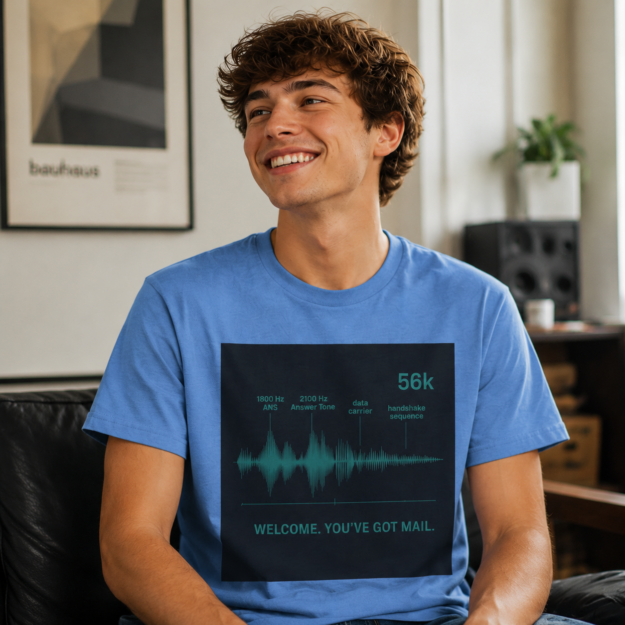 PixelPulse Apparel - Dial-Up Sound Spectrum Tee