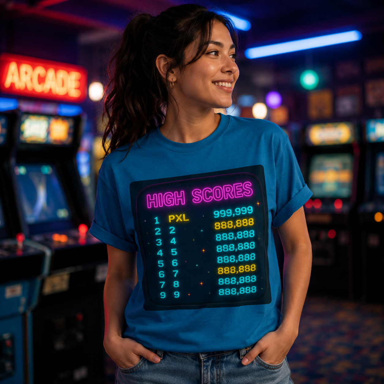 PixelPulse Apparel - High Score Initials Soft Tee